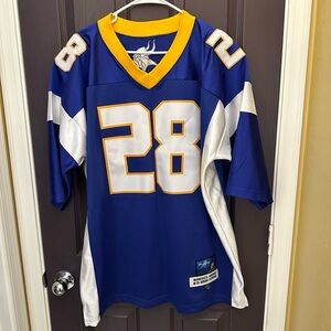 Men’s Vikings Jersey Number 28 Peterson Size XXL